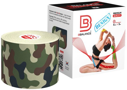 Кинезио тейп BBTape 5см*5м Камуфляж