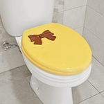 Сиденье для унитаза "Комфорт Люкс" бежевый/темно-коричневый