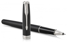 Ручка роллер Parker Sonnet  Matte Black CT, стержень: F, цвет чернил: black, в подарочной упаковке