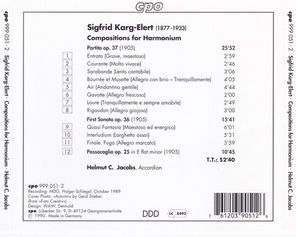 Helmut C. Jacobs / Sigfrid Karg-Elert: Compositions For Harmonium (CD)