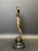 Бронзовая скульптура в стиле Ар-Деко «Танцовщица»