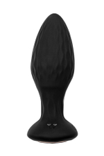 Черная анальная вибровтулка Tucana с ротацией и управлением через приложение - 12 см.