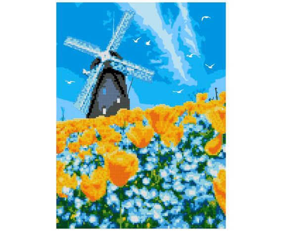 Almazlı Mozaika Lori   30*40 Сm &quot;Мельница&quot;
