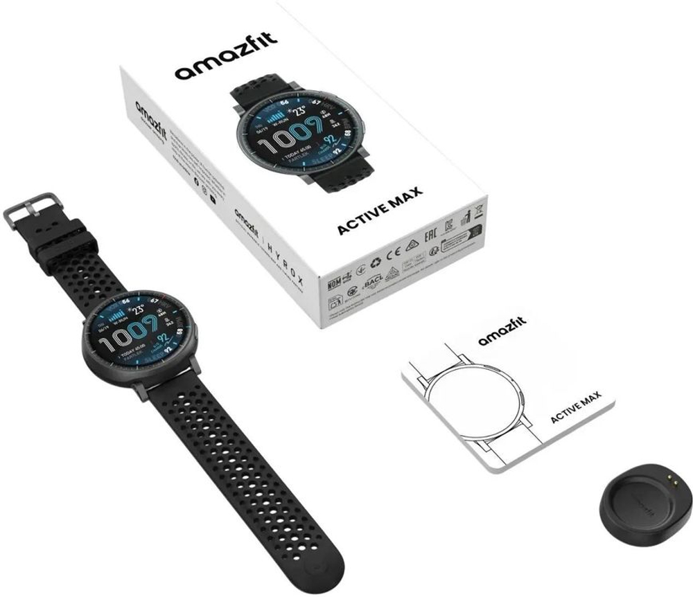 Смарт-часы AMAZFIT Active Max A2557,  1.5",  черный