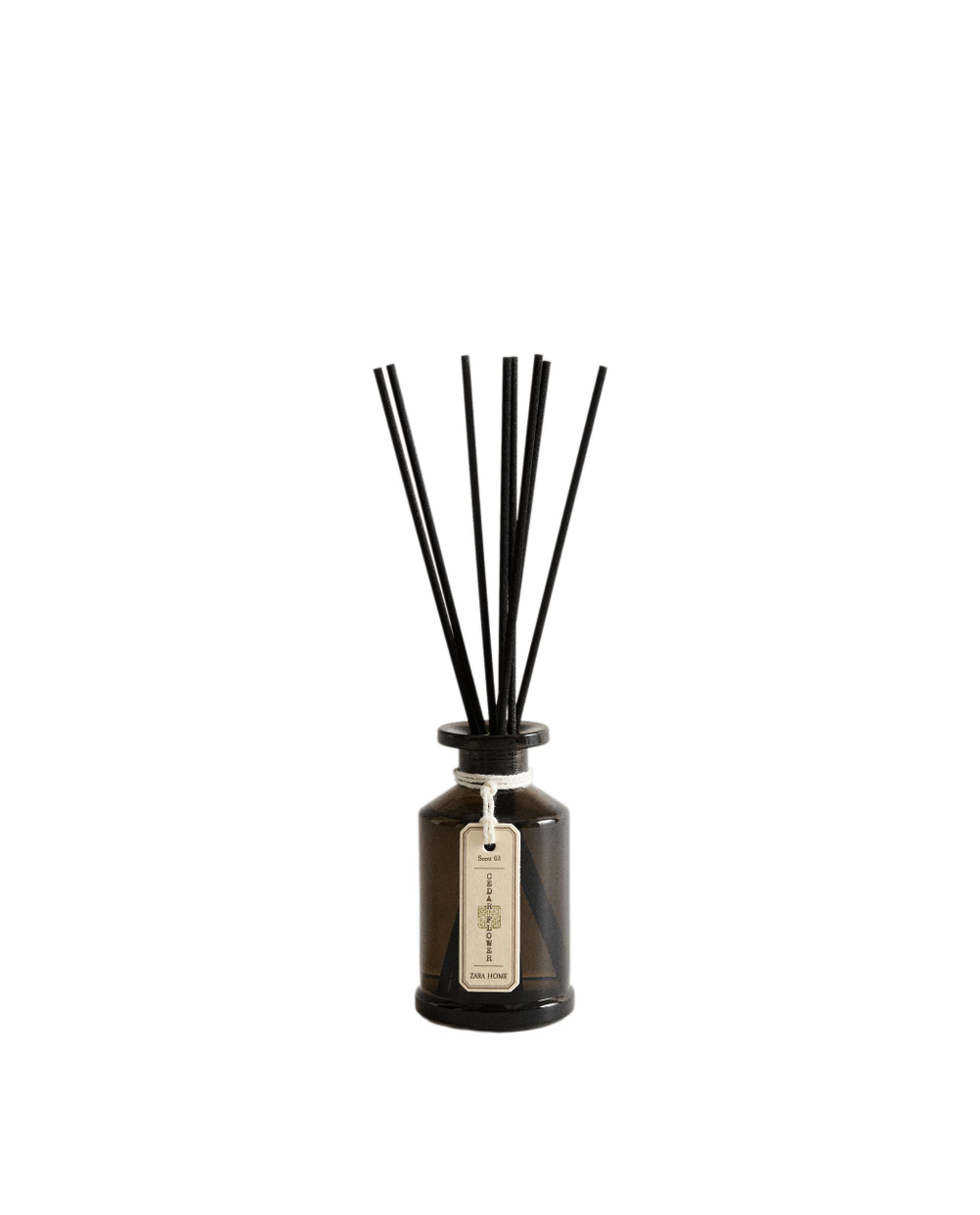 Zara Home Аромадиффузор Cedar Flower 100 мл, тростниковые палочки микадо, аромат древесный, Коричневый