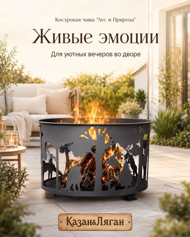 Костровая чаша «Лес и природа» 3 мм