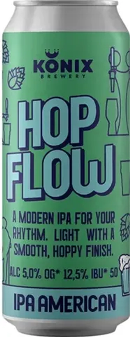 Пиво Коникс Хоп Флоу / Konix Brewery Hop Flow 0.45 - банка