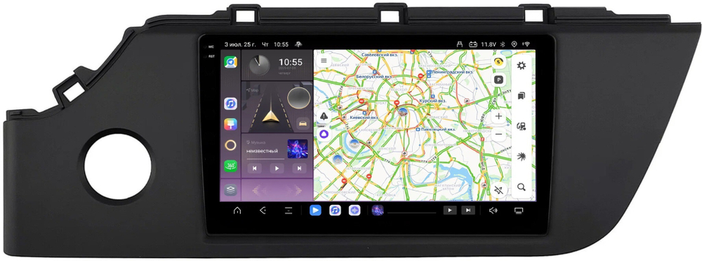 Магнитола для KIA Rio 4, Rio X-line 2020-2022, Solaris KRS/KRX 2024+ - Carmedia OL-1742-3 QLed+2K, Android 13, TS20, CarPlay, 4G SIM-слот