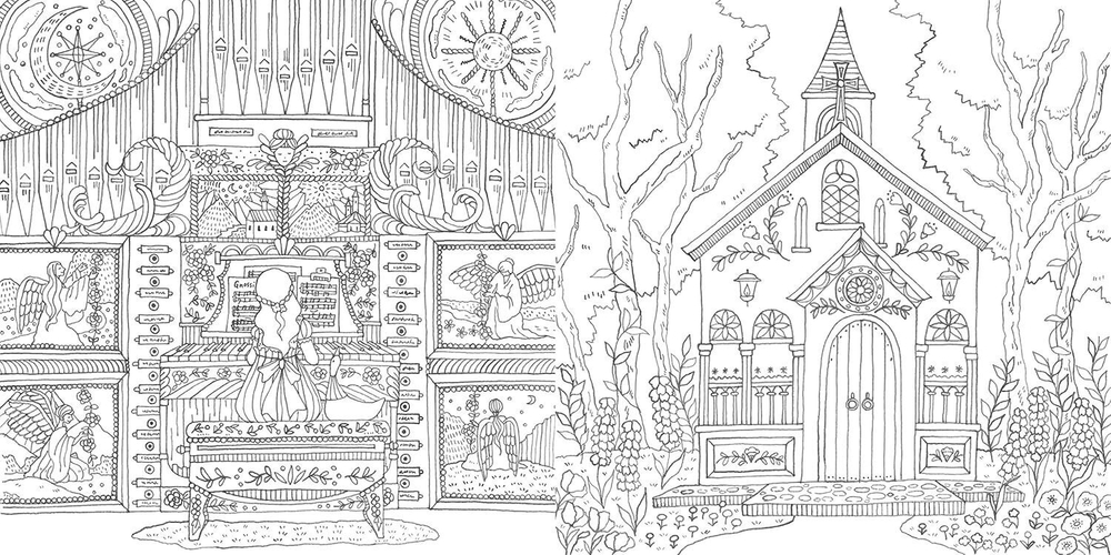 Romantic country the second tale. Coloring book