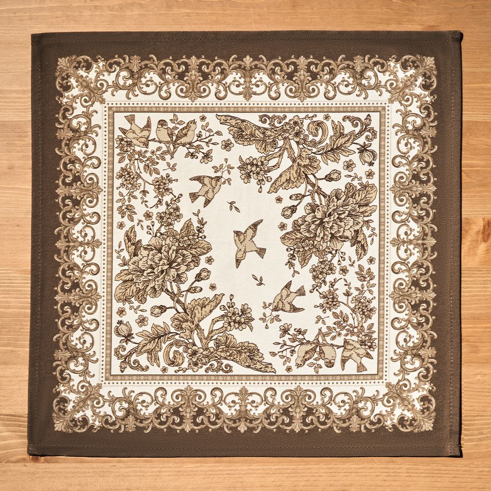 НАБОР САЛФЕТОК ИЗ 2-Х ШТ "ROYAL GARDEN",40Х40СМ, 100% ХЛОПОК ,БЕЖЕВЫЙ ,ТВИЛ