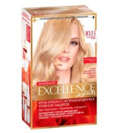 L'Oreal Paris Краска для волос Excellence-Crème,тон №10.13, Легендарный блонд, 48 мл