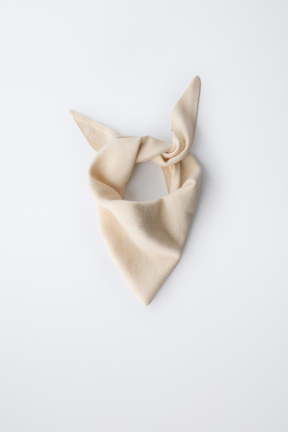 ZARA ВЯЗАНАЯ КОСЫНКА, ПЕСОЧНЫЙ