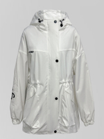 Парка MG 77268 комбинированная с кулиской на талии и капюшоном