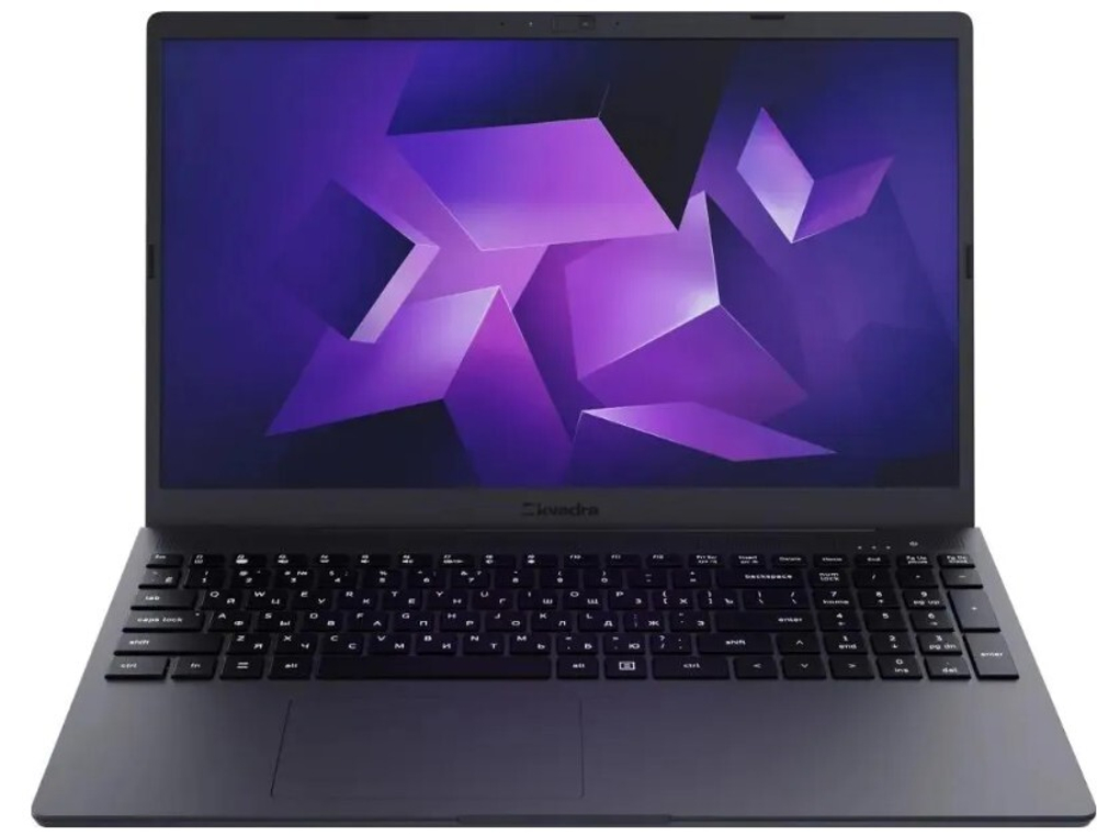 Ноутбук  KVADRA NAU LE15T 15.6 ", Core i5, 16 Гб RAM, 512 Гб SSD, Iris Xe Graphics, Серый