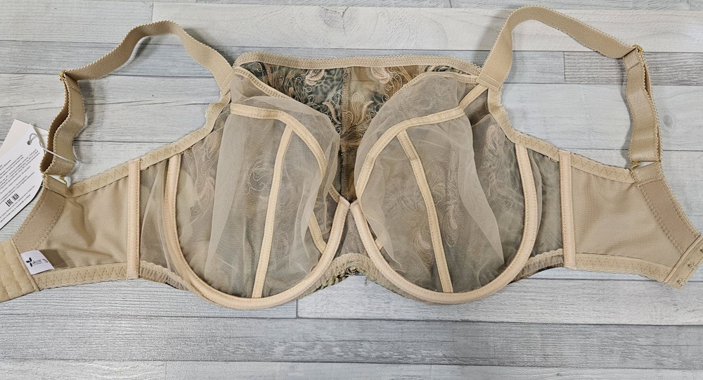 Оригинальный бюстгальтер-топ с +size чашками (Размер: 90G) (Цвет: телесный)