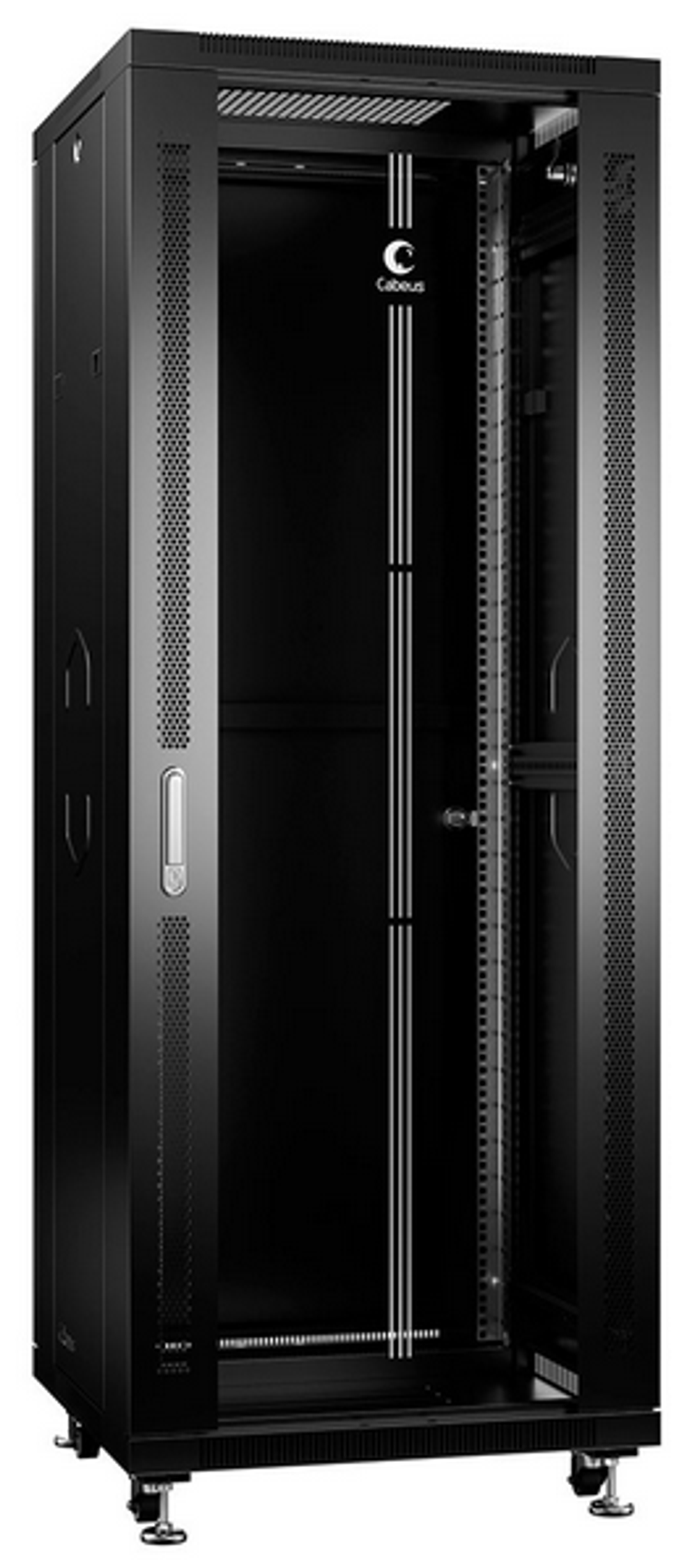 Шкаф напольный 19", 32U Cabeus SH-05C-32U60/100-BK
