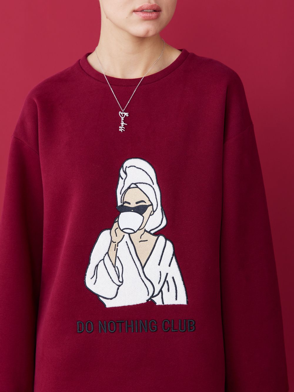 СВИТШОТ DO NOTHING CLUB BORDO