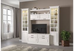 ТВ-тумба Ливерпуль белый / ясень ваниль