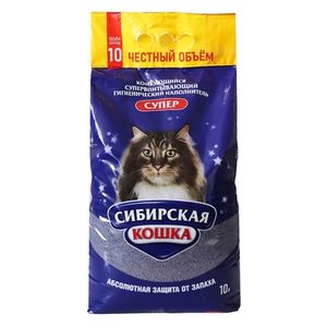 Наполнитель для кошачьего туалета, Сибирская Кошка комкующийся Супер