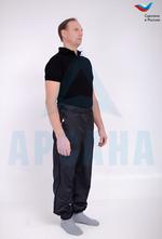 Брюки ортопедические межсезонные (до 0) с молниями по бокам. Размер 3XL (54-56). Цвет ЧЕРНЫЙ. Ткань ПЛАЩЕВКА + ФЛИС