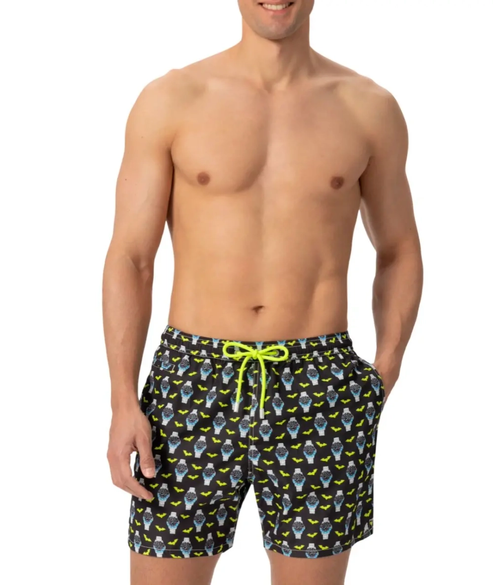 Шорты муж. Saint Barth Micro BAT O CLOCK черный бэтмэн часы