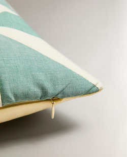ZARA HOME ДЕТСКАЯ СТЕГАНАЯ НАВОЛОЧКА, ЗЕЛЕНЫЙ