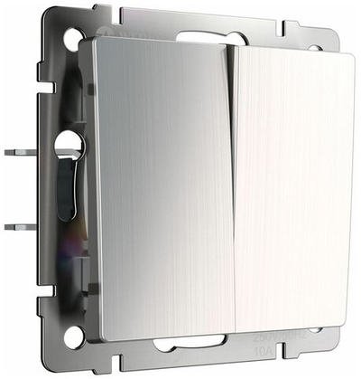 Выключатель 2-кл Werkel W1120002 Глянцевый никель