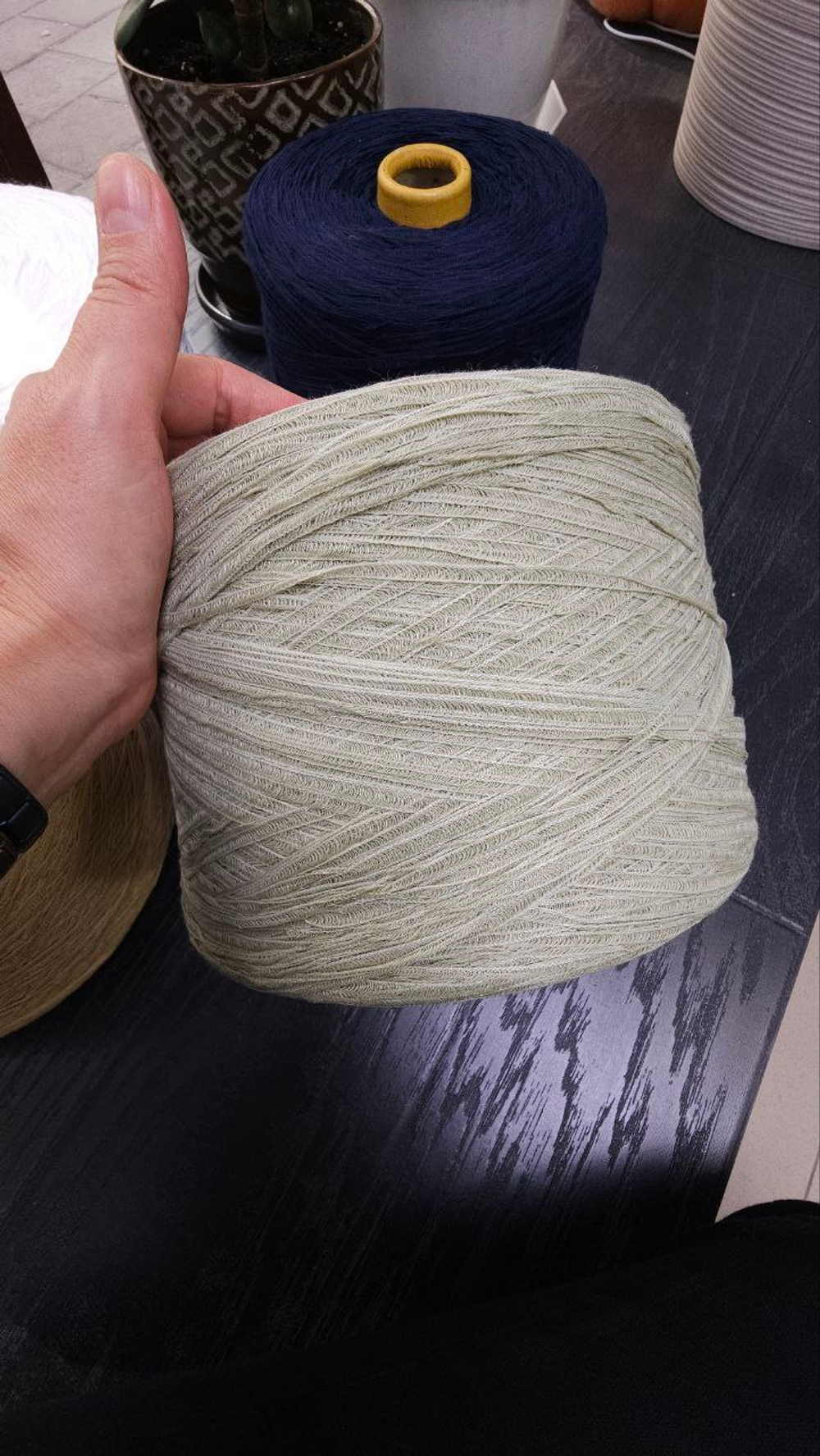 Итальянская бобинная пряжа 100% Хлопок лента Monticolor Spa NIRVANA 340 м/100 гр