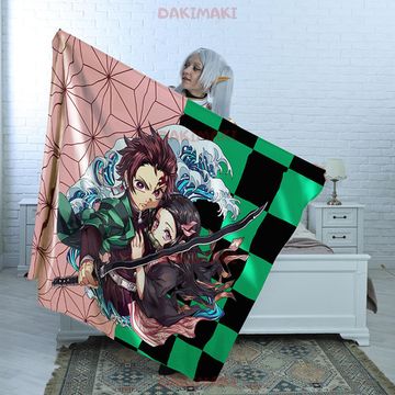 Плед Клинок, рассекающий демонов арт.113 (велсофт), 150х130 и 200х140 см