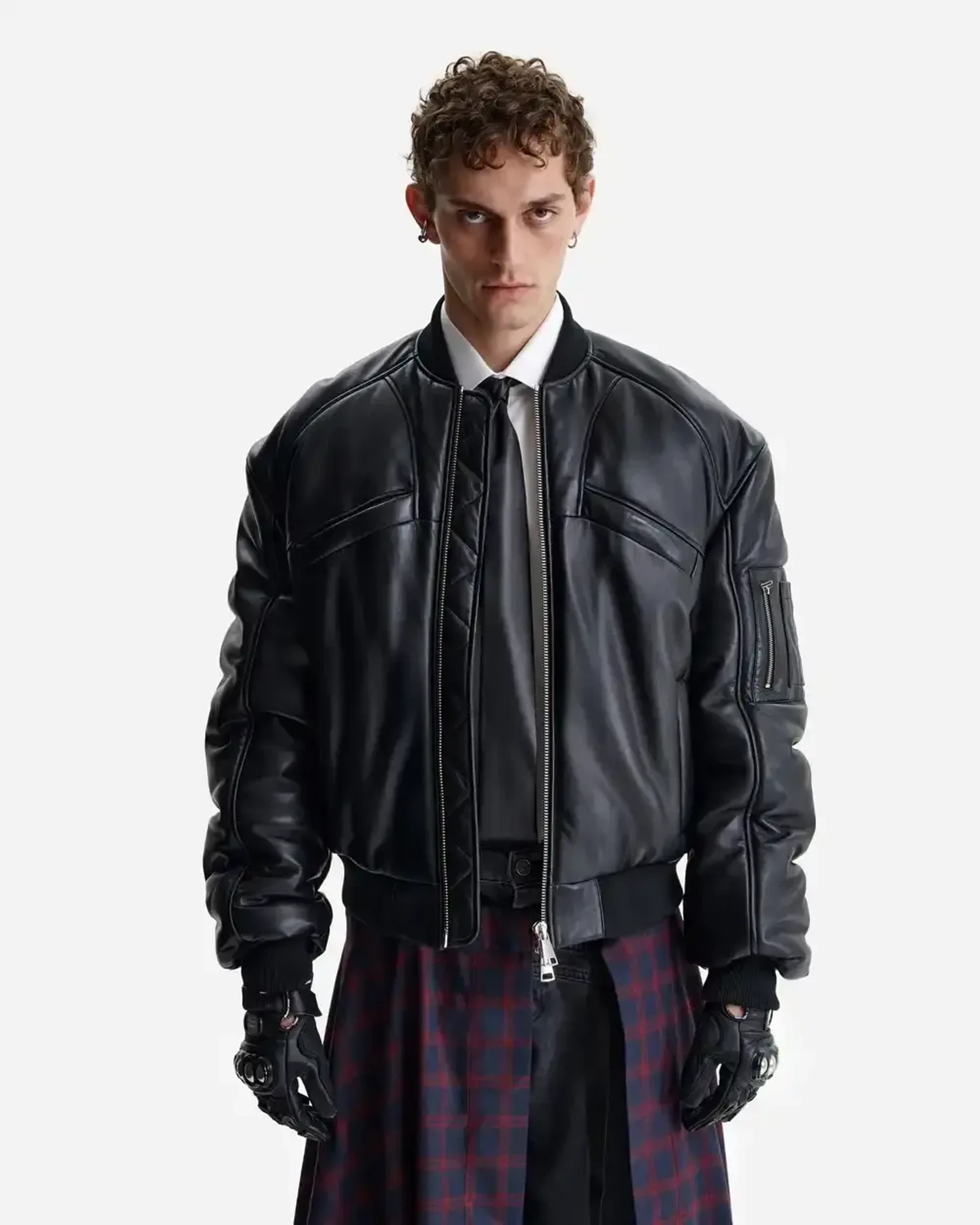 Бомбер из кожи Наппа