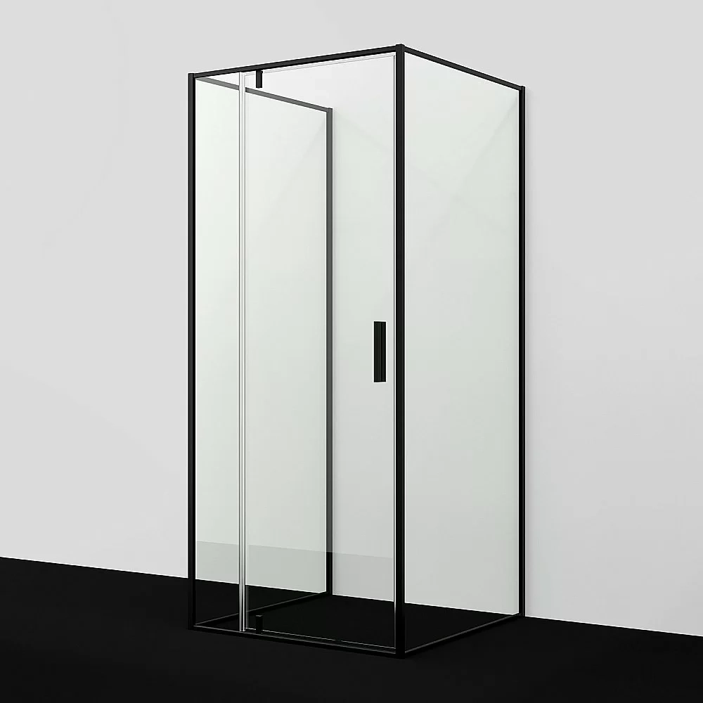 Душевой уголок WasserKRAFT Elbe 74P 74P43 90х90 профиль черный матовый/стекло прозрачное
