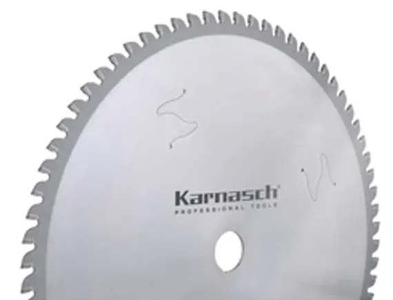 Диск пильный по алюминию, отрицательный угол, тонкий пропил Karnasch 120×1,8/1,2×20 мм, Z=48 TFF-N, арт. 11.1130.120.010