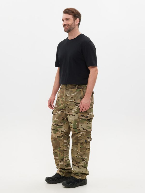 Брюки летние Крафт ткань Смесовая цвет Мультикам