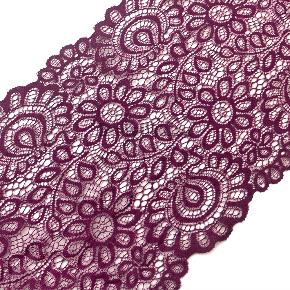 Кружево эластичное светло-баклажановое 20 см