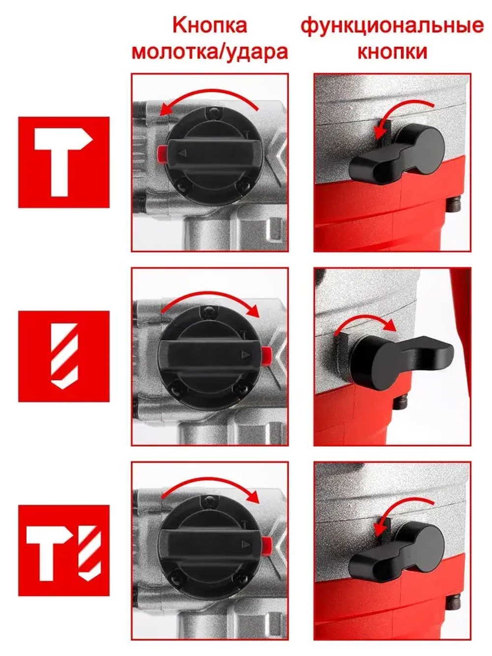 Перфоратор электрический TEENO,4.5 Дж,1600 Вт,SDS PLUS,набор буров,пластиковый кейс