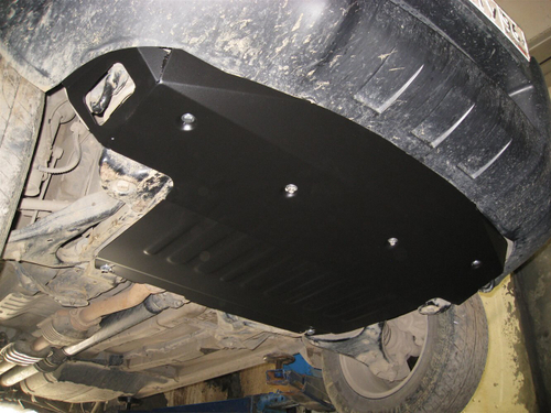 Защита картера и КПП (большая) (сталь 2 мм) для Kia Sportage II 2004-2010 (V - все), Hyundai Tucson 2004-2009 (V - все) Alfeco.ALF1034st