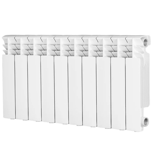 Радиатор алюминиевый Radena R 350 боковое подключение белый 10 секций