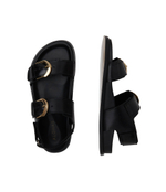 Кожаные босоножки Alohas - черный(S100285)