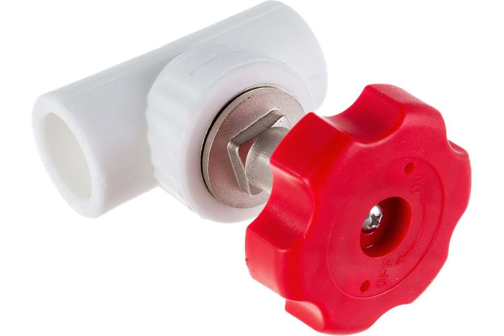 ВЕНТИЛЬ VALFEX КРАСНАЯ РУЧКА БАРАШЕК 25Х90 БЕЛЫЙ