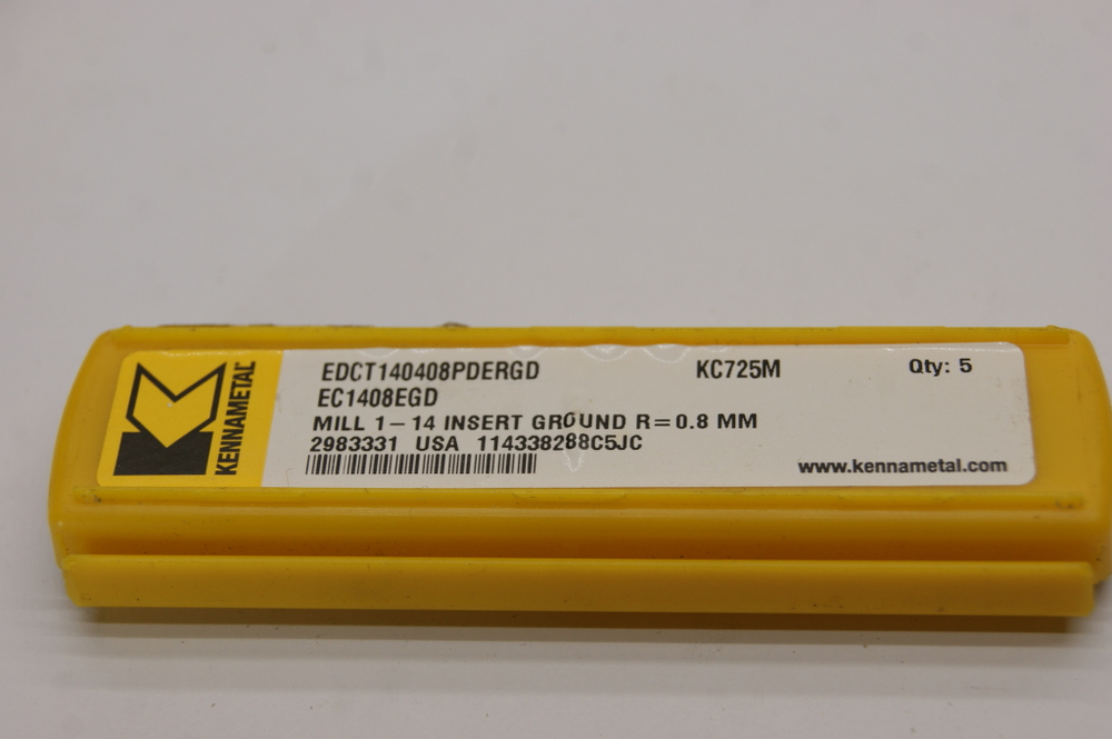 Твердосплавные пластины KENNAMETAL EDCT140408PDERGD EC1408EGD KC725M. Лот из 10 шт.