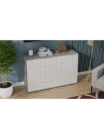 Комод для одежды Белый матовый 4 ящика 129х41х84 см