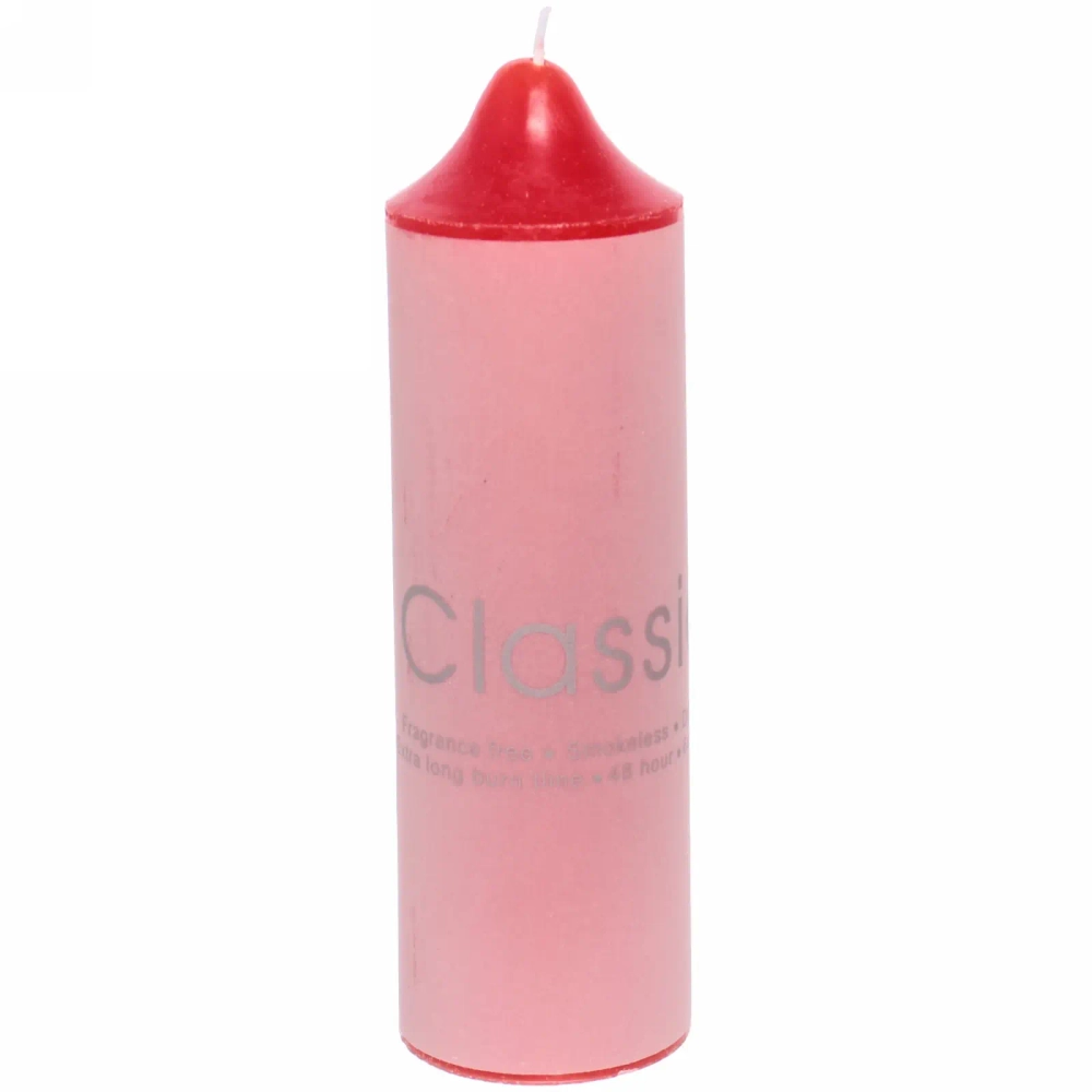 Свеча «Classic» 6*20см цвет красный ZD-113