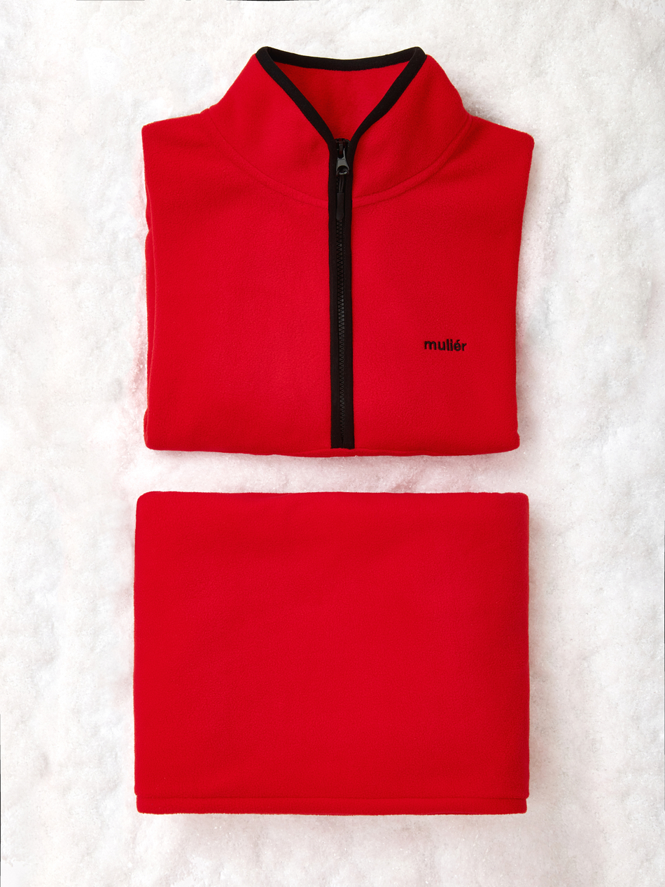 Брюки из флиса красные