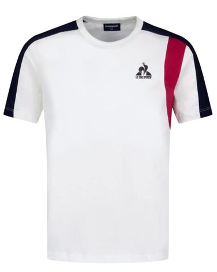 Детская теннисная футболка Le Coq Sportif Tricolor - white light