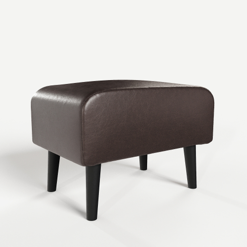 Пуф на высоких ножках Фантазёр из коричневой эко-кожи в офис, дом, салон красоты, прихожая, гостиная, на кухню, в кафе, в зону ожидания, в коридор, к туалетному столику. Банкетка, подставка.