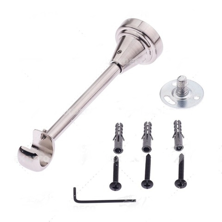 Кронштейн открытый стеновой d16 однорядный, цвет нержавеющая сталь