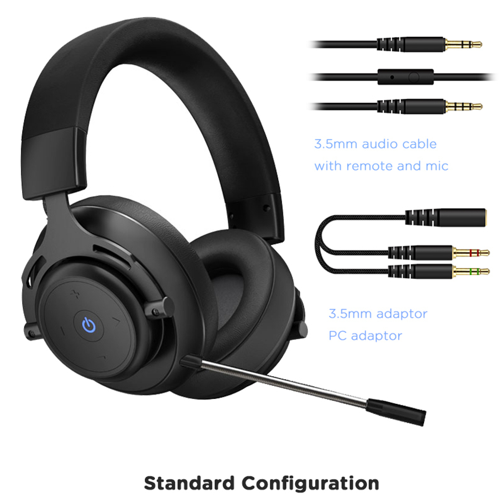 Накладные Bluetooth наушники Abingo с микрофоном BT60 black