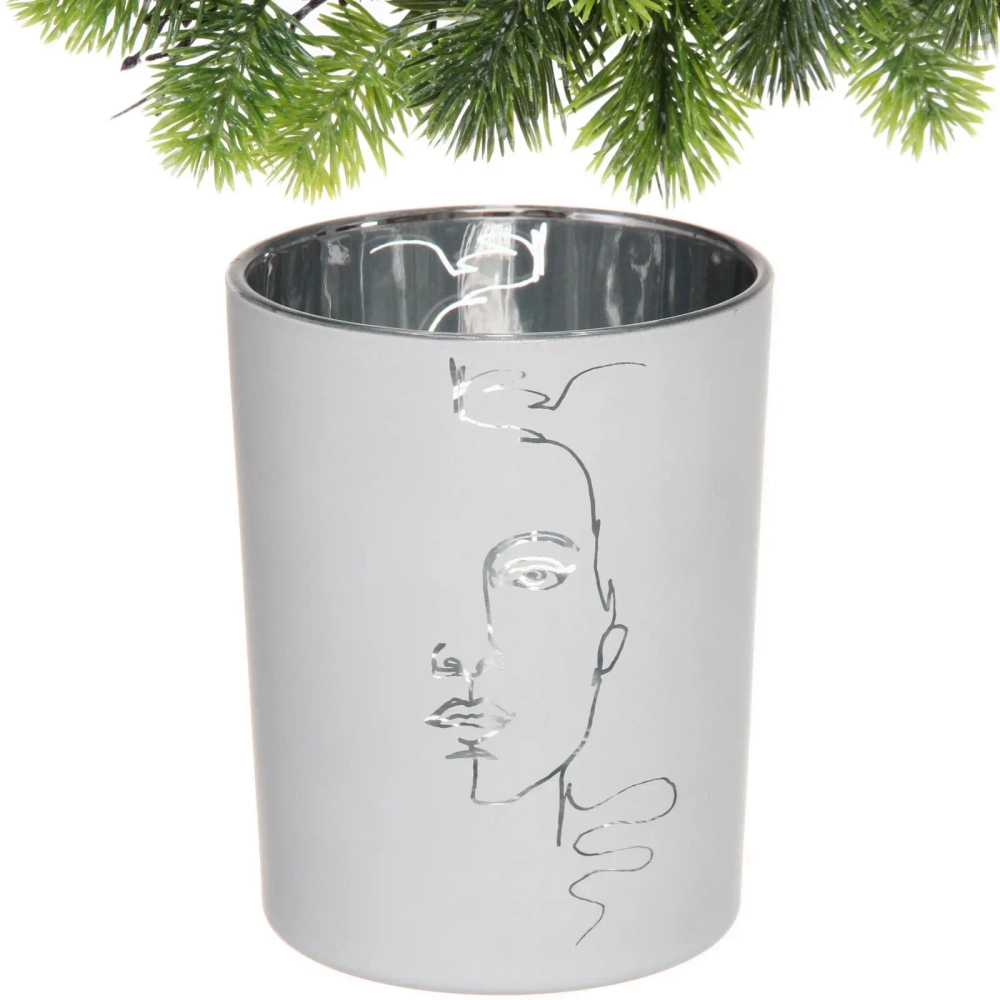 Подсвечник «Нежный силуэт» 10*12,5 см, Белый