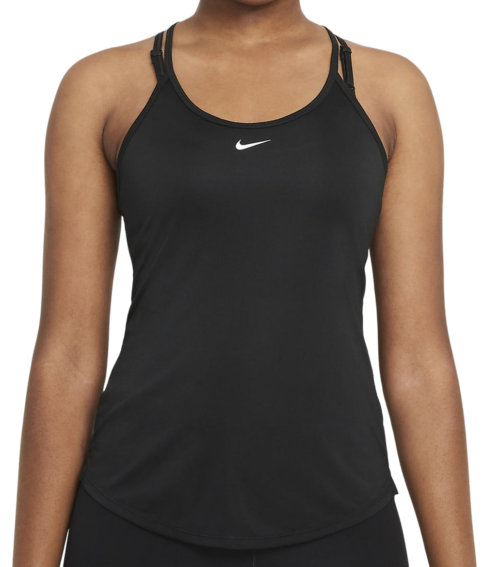 Женский топ теннисный Nike Dri-Fit One Elastika Standard Fit Tank W -  black/white - купить по выгодной цене | Теннисный магазин tennis-store.ru