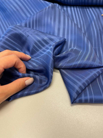 Подкладочная жаккардовая вискоза с узором (100%вискоза, Голубая гамма/вертикальная полоска, 145, 85 гр/м2)